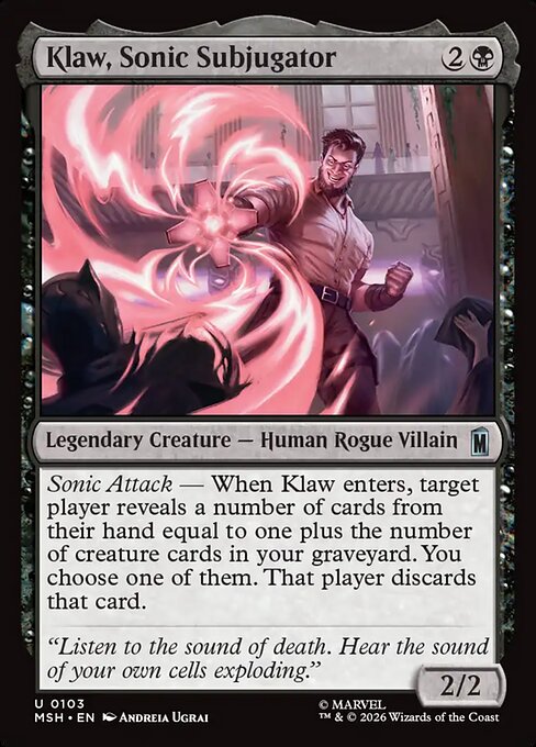 Klaw, Sonic Subjugator - Marvel Super Heroes () #103 [Foil] [Foil]