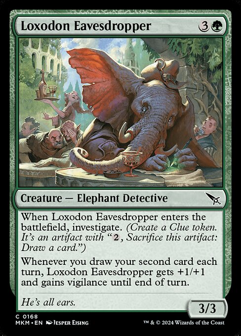 Loxodon Eavesdropper - Murders at Karlov Manor (MKM) #168 [Foil] [Foil]