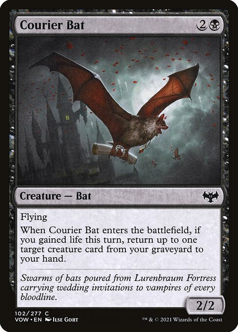 Courier Bat - Innistrad: Crimson Vow () #102 [Foil] [Foil]