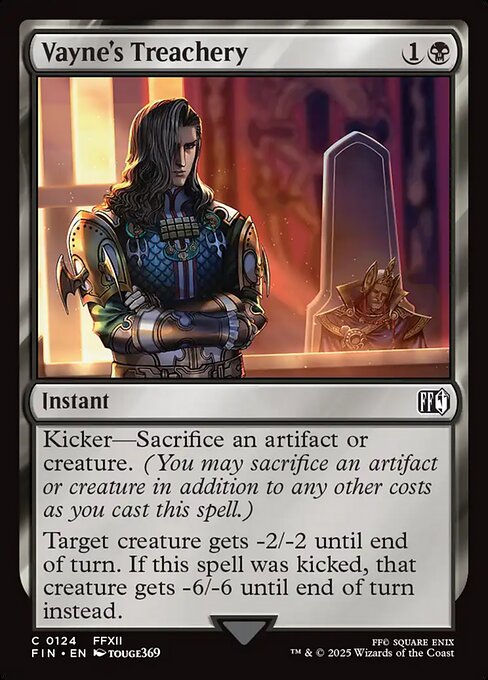 Vayne's Treachery - Final Fantasy (FIN) #124 [Foil] [Foil]