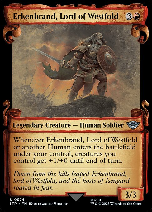 Erkenbrand, Lord of Westfold - The Lord of the Rings: Tales of Middle-earth (ltr) #574 [Foil] [Foil]