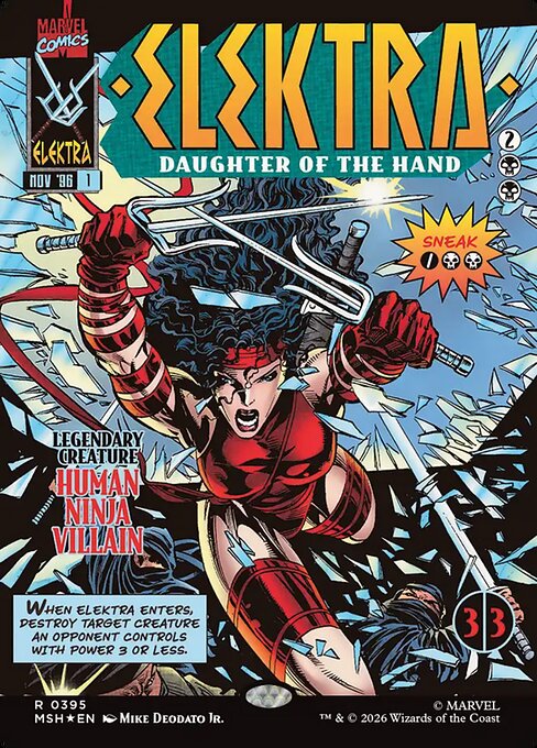 Elektra, Daughter of the Hand - Marvel Super Heroes () #395 [Foil] [Foil]