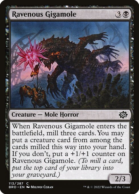 Ravenous Gigamole - The Brothers' War () #113 [Foil] [Foil]