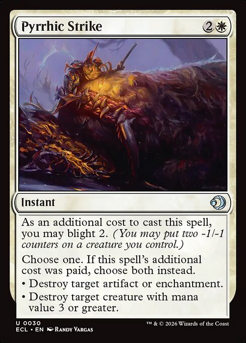 Pyrrhic Strike - Lorwyn Eclipsed (ecl) #30 [Foil] [Foil]