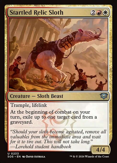 Startled Relic Sloth - Secrets of Strixhaven () #233 [Foil] [Foil]
