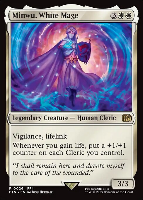 Minwu, White Mage - Final Fantasy (FIN) #26 [Foil] [Foil]