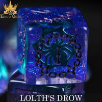 DNDDICEWHOLESALE.COM - Lolth's Drow - 11 Dice Set
