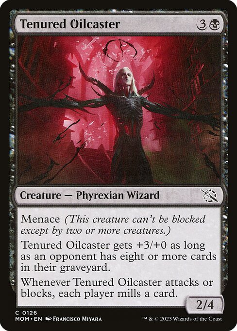 Tenured Oilcaster - March of the Machine (MOM) #126 [Foil] [Foil]