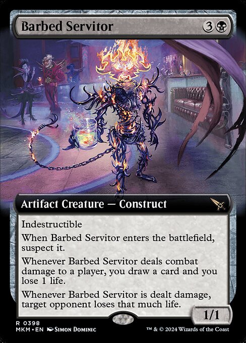 Barbed Servitor - Murders at Karlov Manor (MKM) #398 [Foil] [Foil]