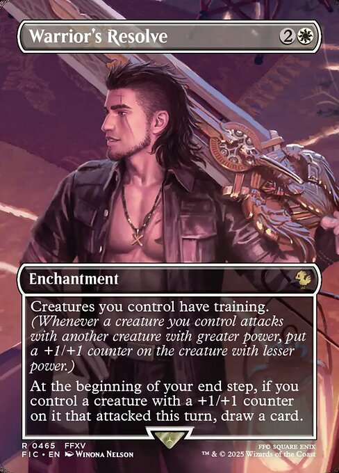 Warrior's Resolve - Final Fantasy Commander () #465 [Foil] [Foil]