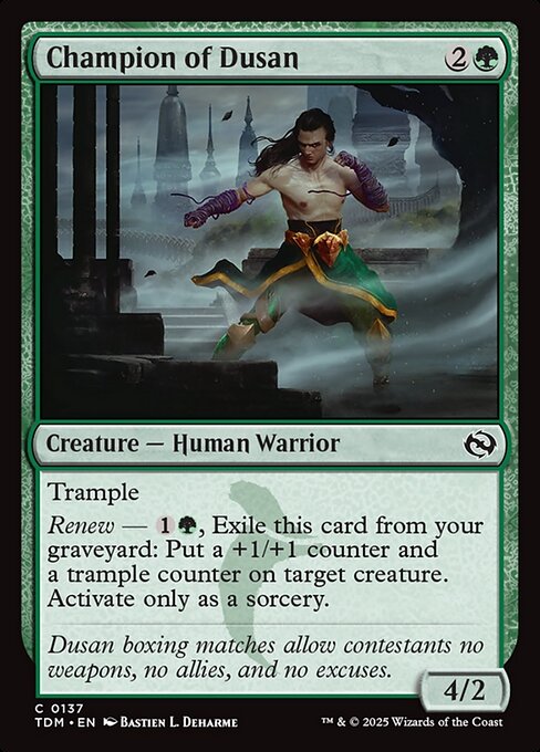 Champion of Dusan - Tarkir: Dragonstorm () #137 [Foil] [Foil]