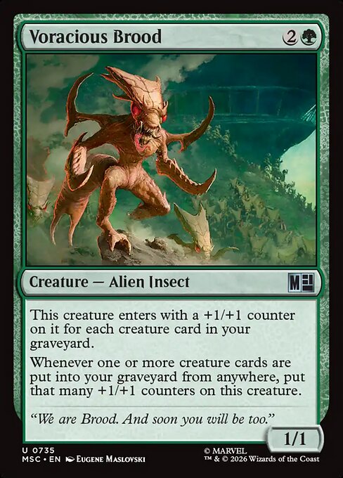 Voracious Brood - Marvel Super Heroes Commander () #735 [Foil] [Foil]