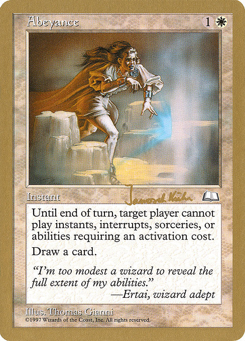 Abeyance - World Championship Decks 1997 (WC97) #jk1 [Gold Border] [Non-Foil]