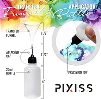 Pixiss - Pixiss Applicator Bottles with Funnel (3 Pack )