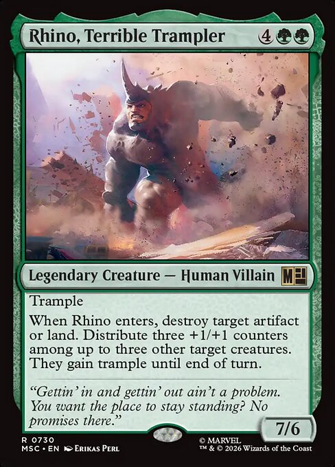 Rhino, Terrible Trampler - Marvel Super Heroes Commander () #730 [Foil] [Foil]