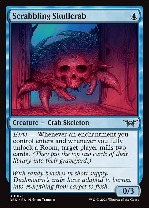 Scrabbling Skullcrab - Duskmourn: House of Horror (dsk) #71 [Foil] [Foil]