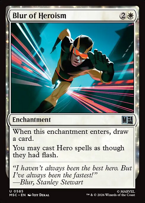 Blur of Heroism - Marvel Super Heroes Commander () #585 [Foil] [Foil]