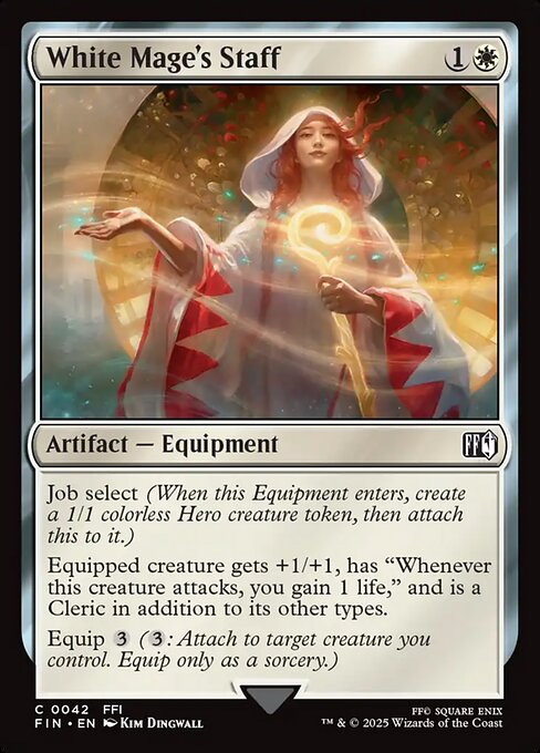 White Mage's Staff - Final Fantasy (FIN) #42 [Foil] [Foil]
