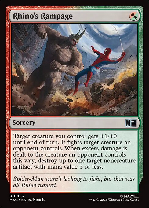 Rhino's Rampage - Marvel Super Heroes Commander (MSC) #823 [Foil]