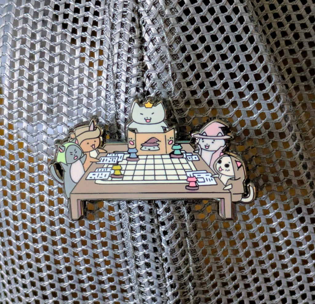 Mimic Gaming Co - Cats Playing Tabletop RPG Enamel Pin - 1.5"