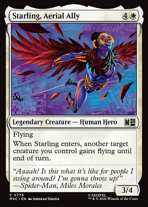 Starling, Aerial Ally - Marvel Super Heroes Commander (MSC) #778 [Foil] [Foil]