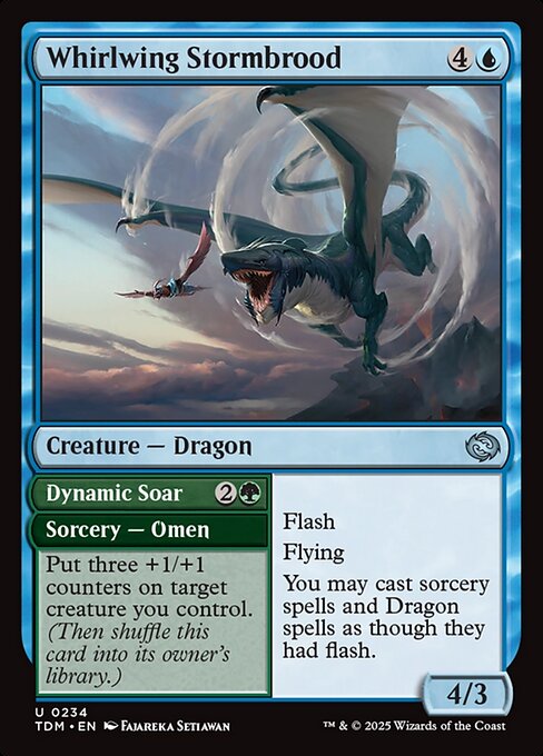 Whirlwing Stormbrood // Dynamic Soar - Tarkir: Dragonstorm () #234