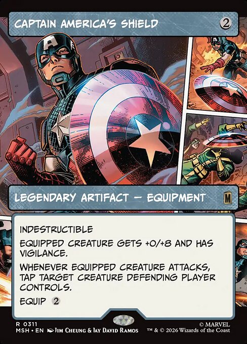 Captain America's Shield - Marvel Super Heroes () #311 [Foil] [Foil]