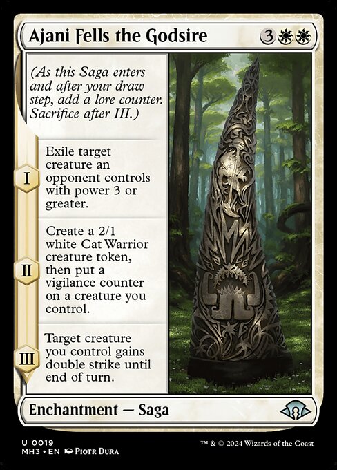 Ajani Fells the Godsire - Modern Horizons 3 (mh3) #19 [Foil] [Foil]