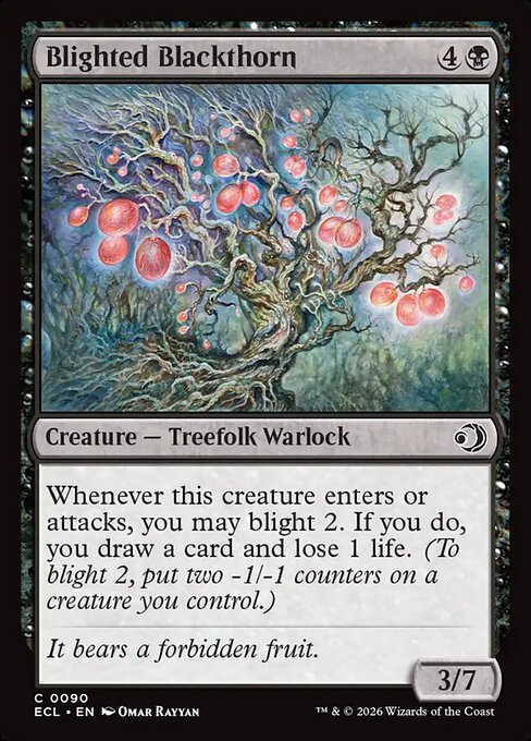 Blighted Blackthorn - Lorwyn Eclipsed () #90 [Foil] [Foil]