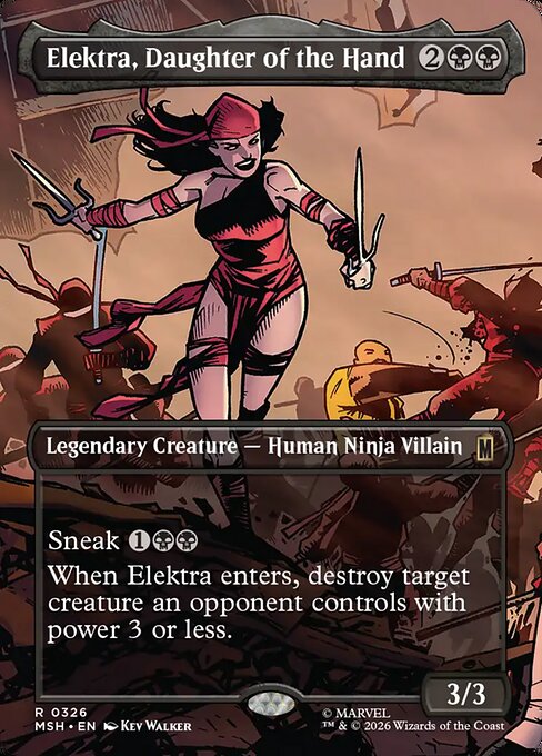 Elektra, Daughter of the Hand - Marvel Super Heroes () #326 [Foil] [Foil]
