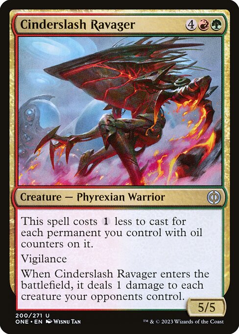 Cinderslash Ravager - Phyrexia: All Will Be One (ONE) #200 [Foil] [Foil]