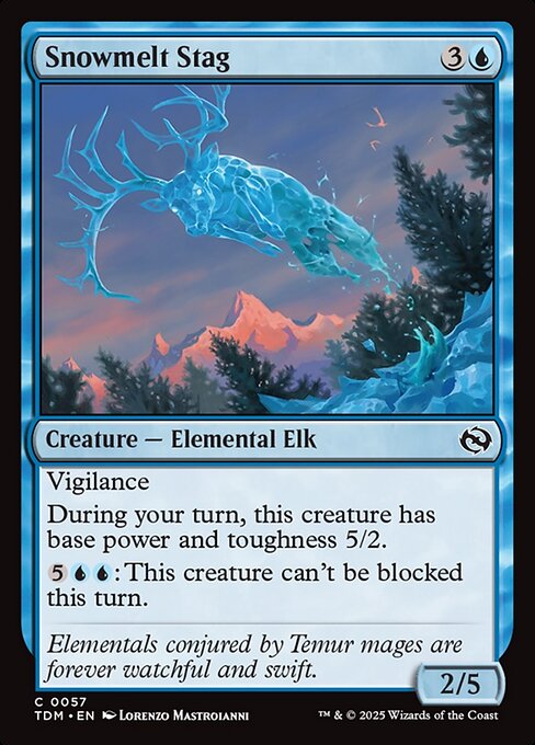 Snowmelt Stag - Tarkir: Dragonstorm () #57 [Foil] [Foil]