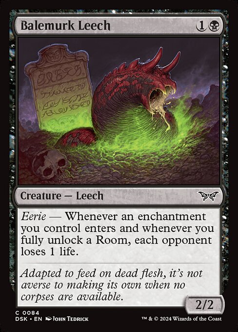 Balemurk Leech - Duskmourn: House of Horror (dsk) #84 [Foil] [Foil]