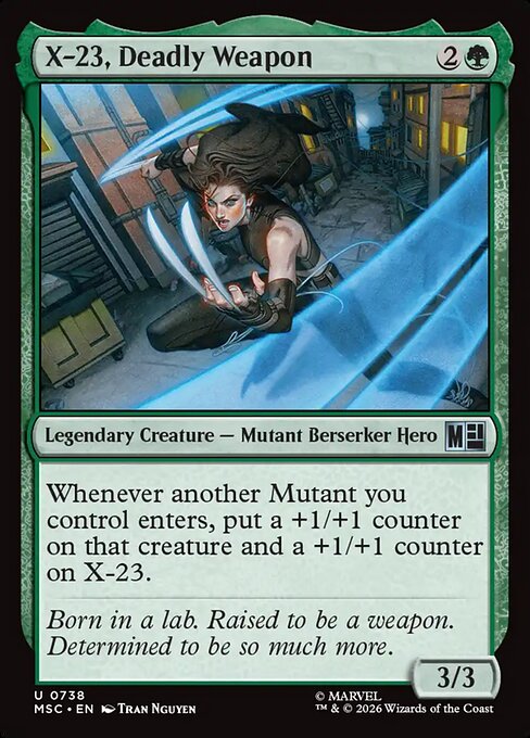 X-23, Deadly Weapon - Marvel Super Heroes Commander () #738 [Foil] [Foil]