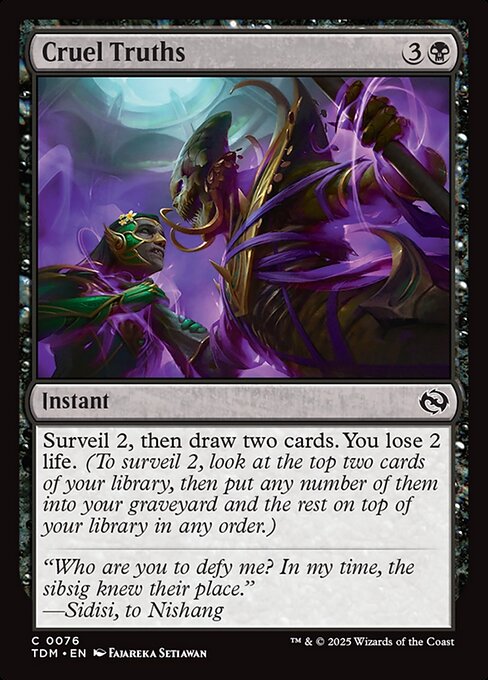 Cruel Truths - Tarkir: Dragonstorm () #76 [Foil] [Foil]