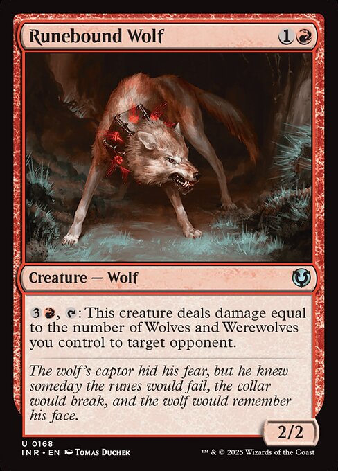 Runebound Wolf - Innistrad Remastered (inr) #168 [Foil] [Foil]