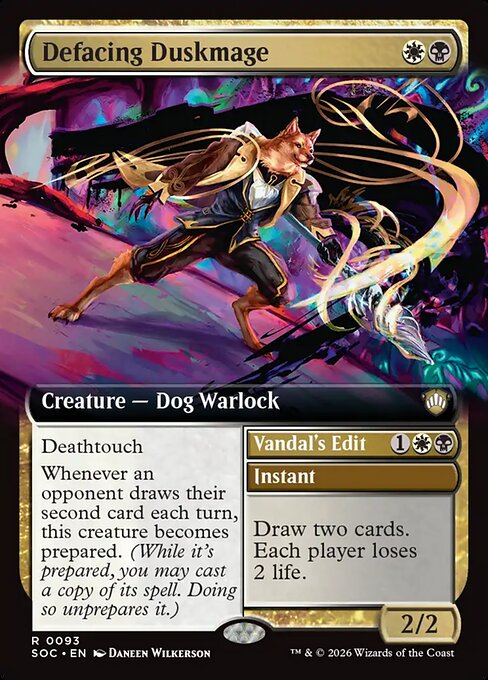 Defacing Duskmage // Vandal's Edit - Secrets of Strixhaven Commander () #93