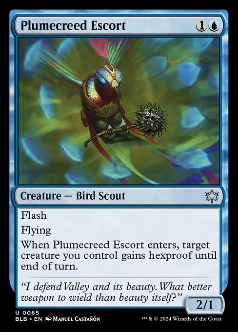 Plumecreed Escort - Bloomburrow (BLB) #65 [Foil]