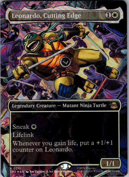 Leonardo, Cutting Edge [Foil] - Teenage Mutant Ninja Turtles (TMT) #211 [Foil]