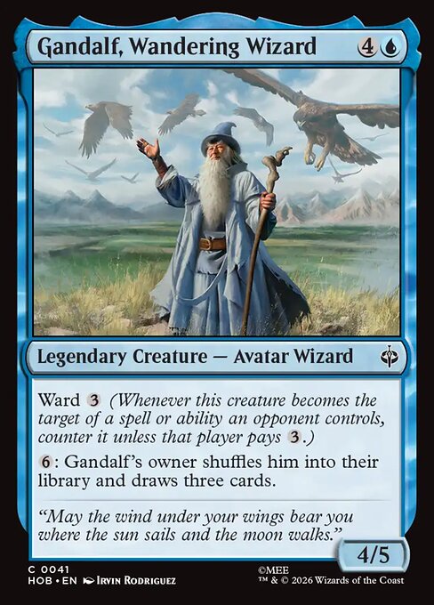 Gandalf, Wandering Wizard - The Hobbit (HOB) #41 [Foil] [Foil]