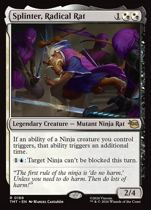 Splinter, Radical Rat - Teenage Mutant Ninja Turtles () #169 [Foil] [Foil]