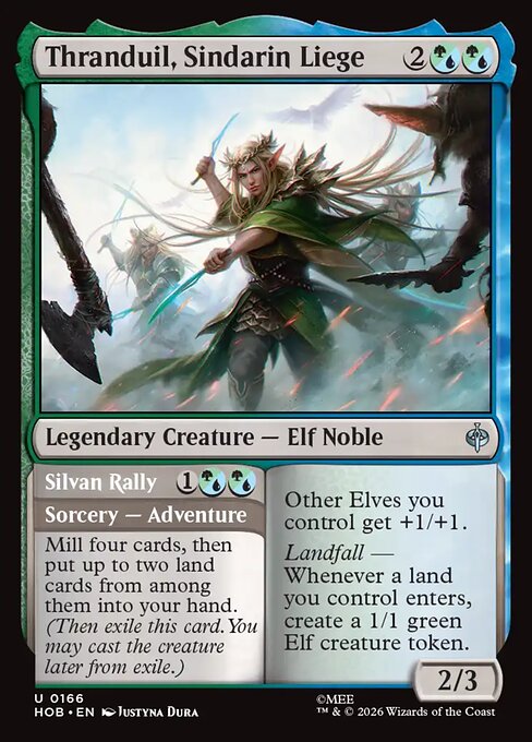 Thranduil, Sindarin Liege // Silvan Rally - The Hobbit (HOB) #166 [Foil] [Foil]