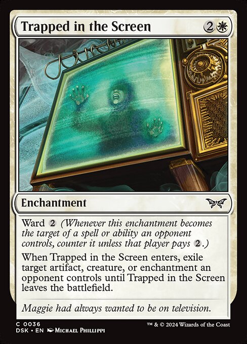 Trapped in the Screen - Duskmourn: House of Horror (dsk) #36 [Foil] [Foil]