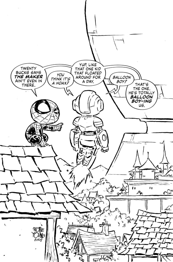 Ultimate Endgame #1 Skottie Young Black And White Full Art Variant
