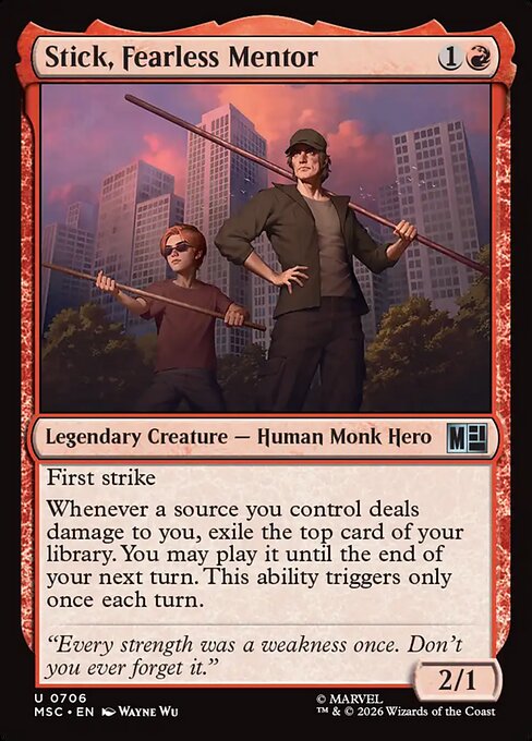 Stick, Fearless Mentor - Marvel Super Heroes Commander () #706 [Foil] [Foil]