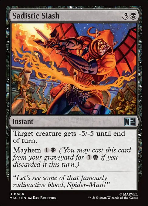 Sadistic Slash - Marvel Super Heroes Commander () #666