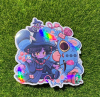 Mothers Of Orion - Demon Boy And Cat Sticker