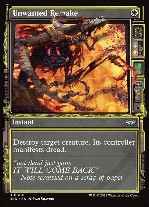 Unwanted Remake - Duskmourn: House of Horror (DSK) #306 [Foil] [Foil]