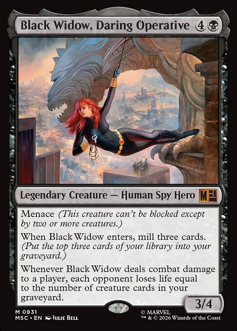 Black Widow, Daring Operative - Marvel Super Heroes Commander () #831 [Foil] [Foil]