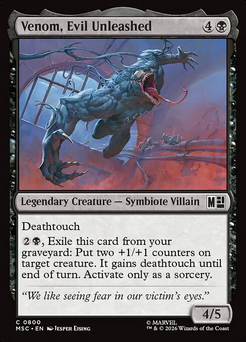 Venom, Evil Unleashed - Marvel Super Heroes Commander (MSC) #800 [Foil] [Foil]